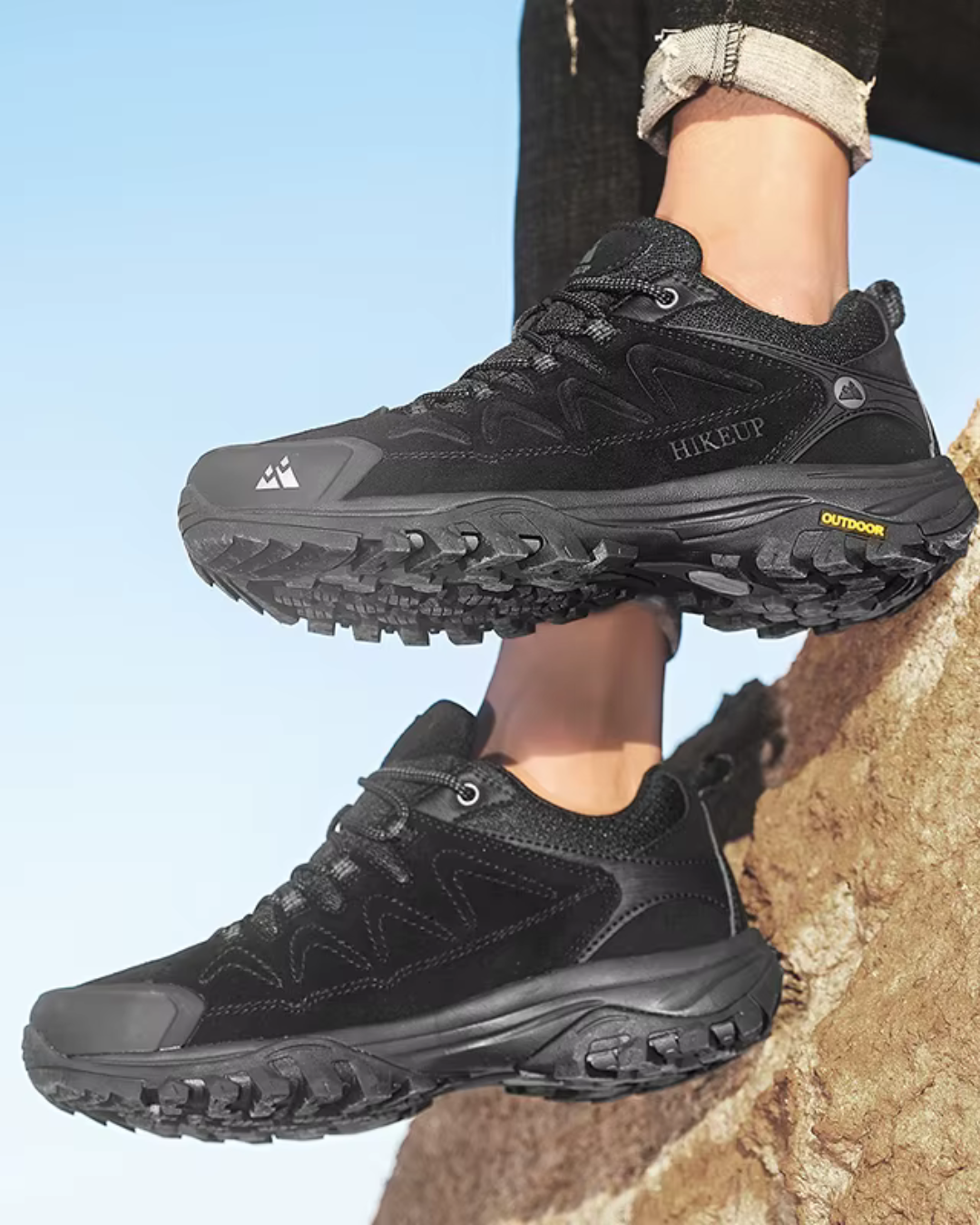 Chaussures de Randonnée Homme en Daim – Respirantes & Antidérapantes