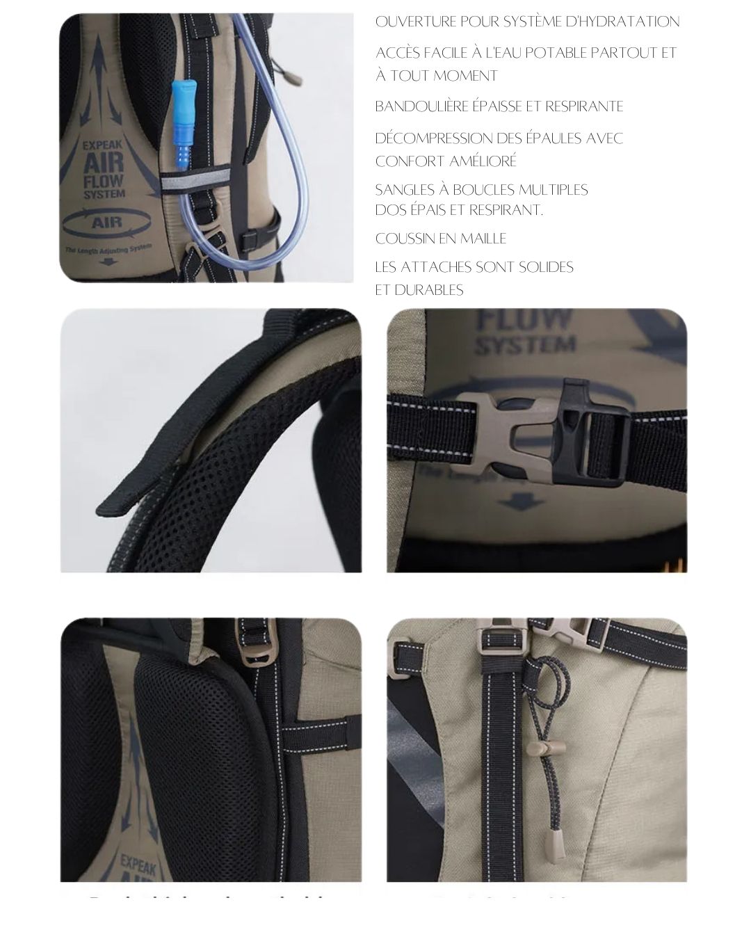 Natureifa 70L-sac à dos de randonnée conçu pour l’aventure