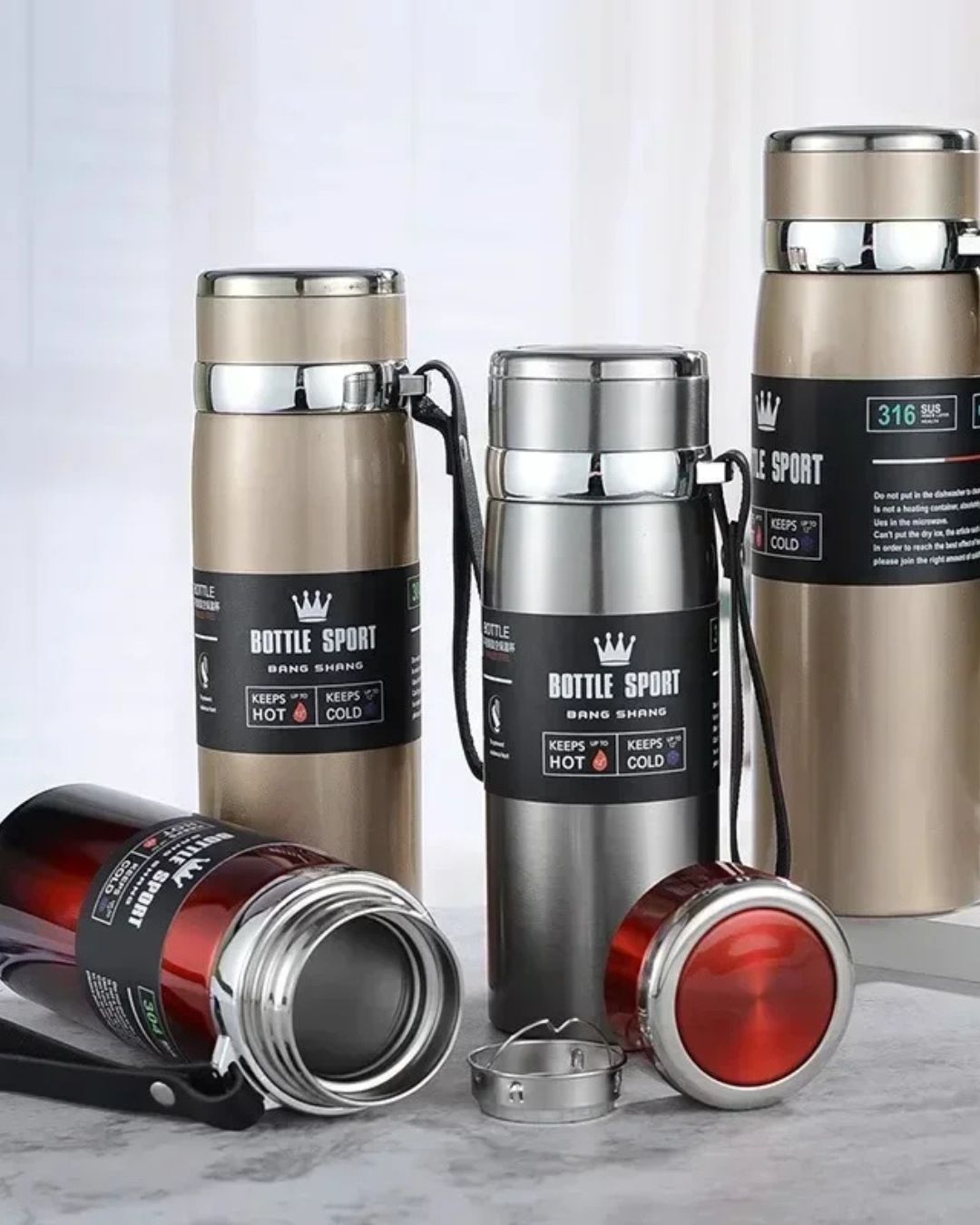 Bouteille Isotherme 1L – OIMG – Inox 316 | Garde au Froid & au Chaud