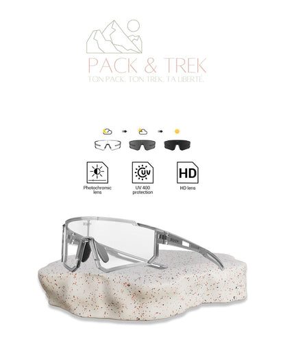 Lunettes de Randonnée Photochromiques Verre Noir – Vision Adaptative & Confort Total