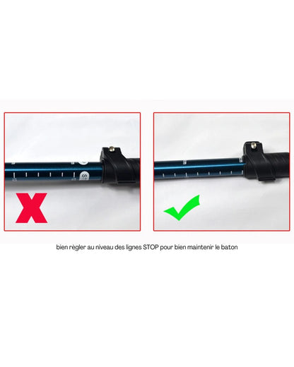 Bâton de Randonnée Pliable 5 Sections – Léger et Compact