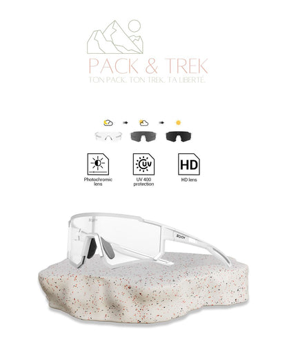 Lunettes de Randonnée Photochromiques Verre Noir – Vision Adaptative & Confort Total