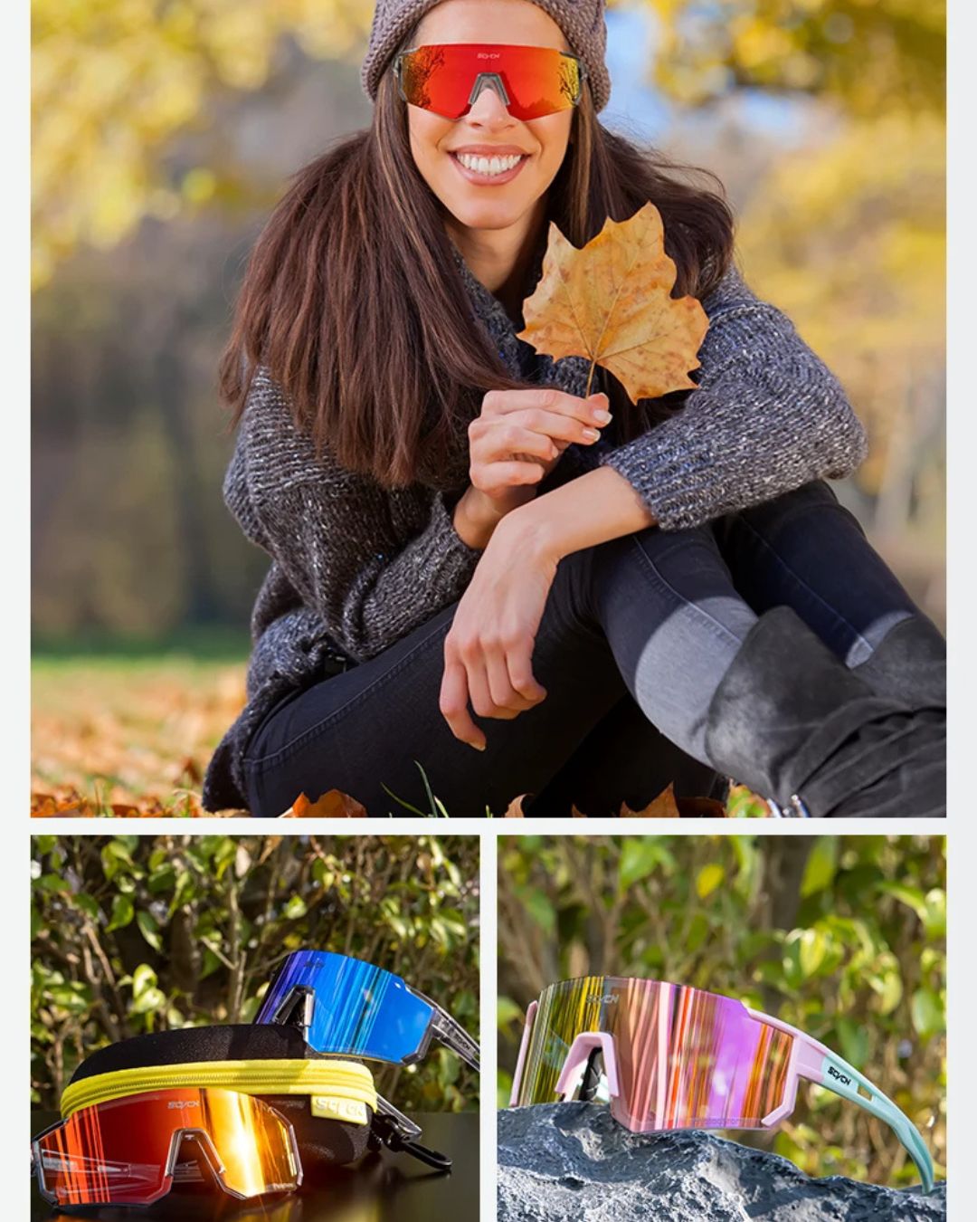 Lunettes de Randonnée à Verres Colorés – Style & Protection pour les Amoureux de la Nature