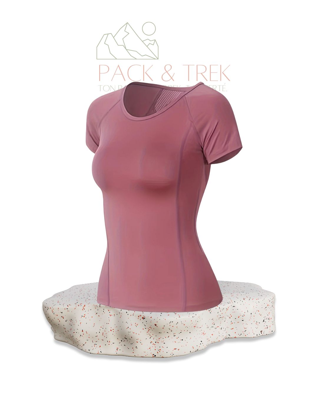 T-Shirt de Sport Femme Été idéal randonnée – Dos Dégagé, Respirant & Séchage Rapide