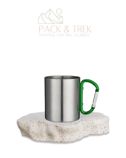 Tasse Inox 220ml avec Mousqueton – Ultra Résistante & Nomade