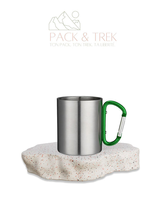 Tasse Inox 220ml avec Mousqueton – Ultra Résistante & Nomade