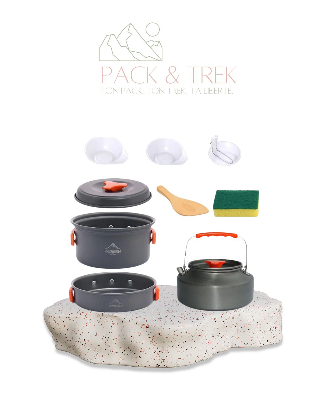 Widesea – Set de Cuisine de Camping Complet et Compact