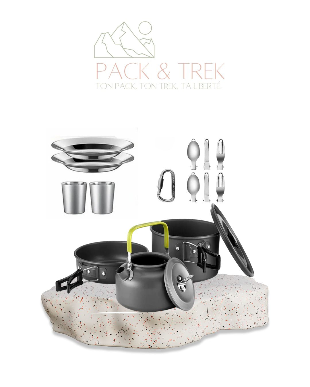 Camping Cookware Set – 2 personnes