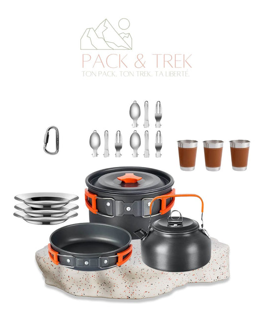 Camping Cookware Set – 2 à 3 personnes