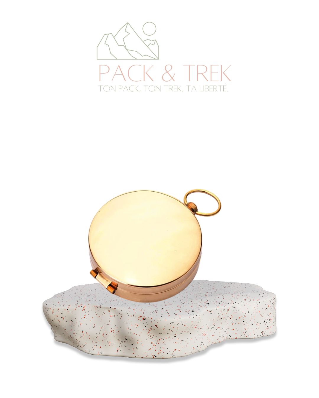 Boussole de Randonnée en Laiton – Compacte, Étanche & Luminescente