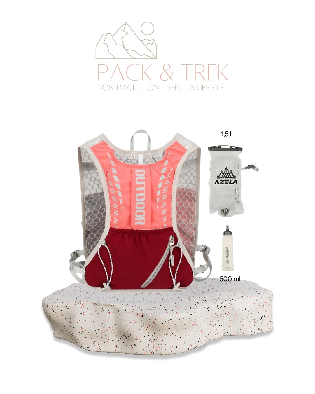 Veste d’Hydratation Running & trekking – Ultra Légère et Réfléchissante