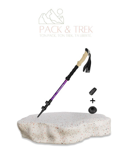 Bâton de Randonnée Télescopique Antichoc – 135 cm