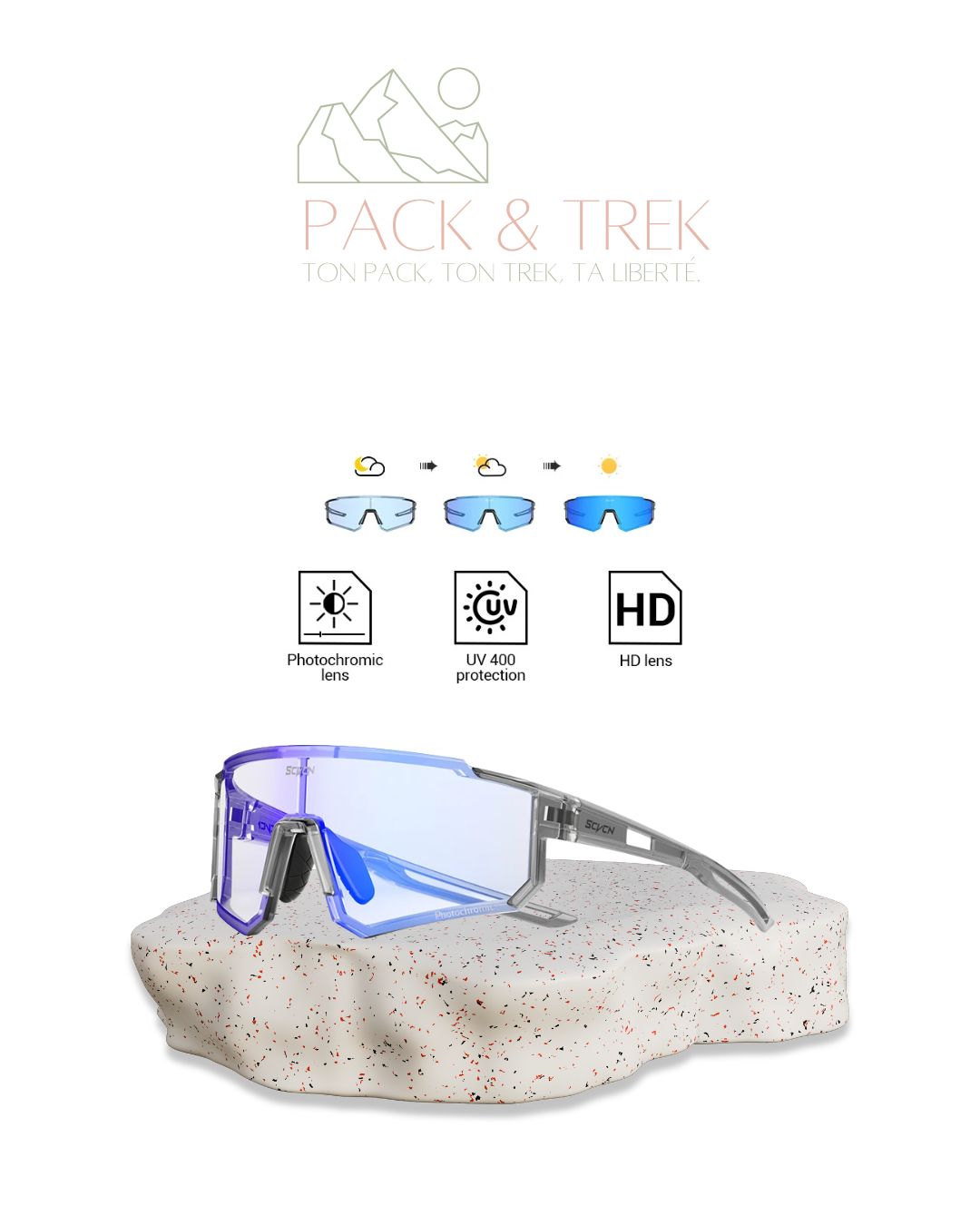 Lunettes de Randonnée Photochromiques - Vision Adaptative & Confort Tota