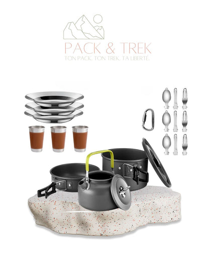 Camping Cookware Set – 2 à 3 personnes