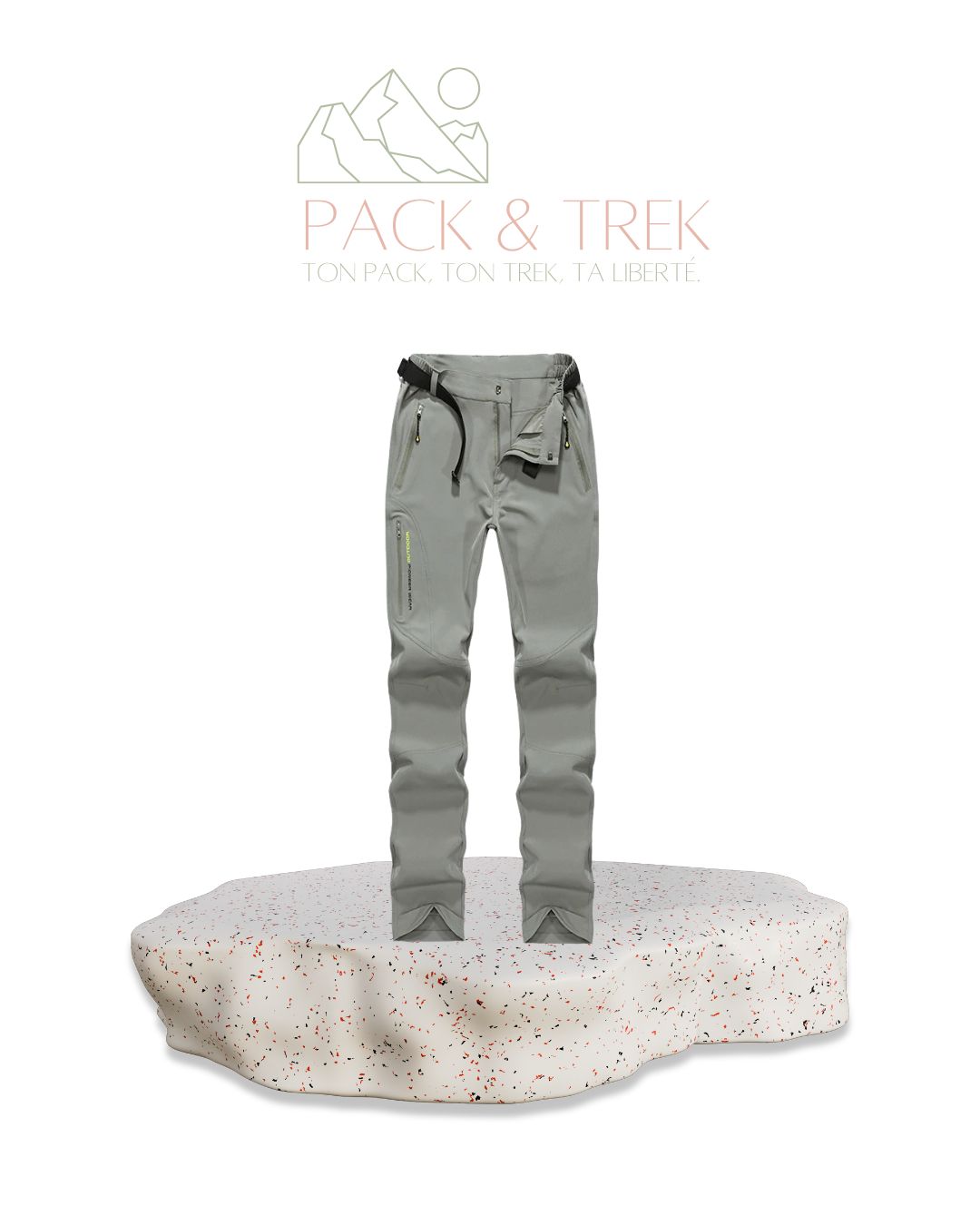 Pantalon De Randonnée HIGHTON Femme (Gris
