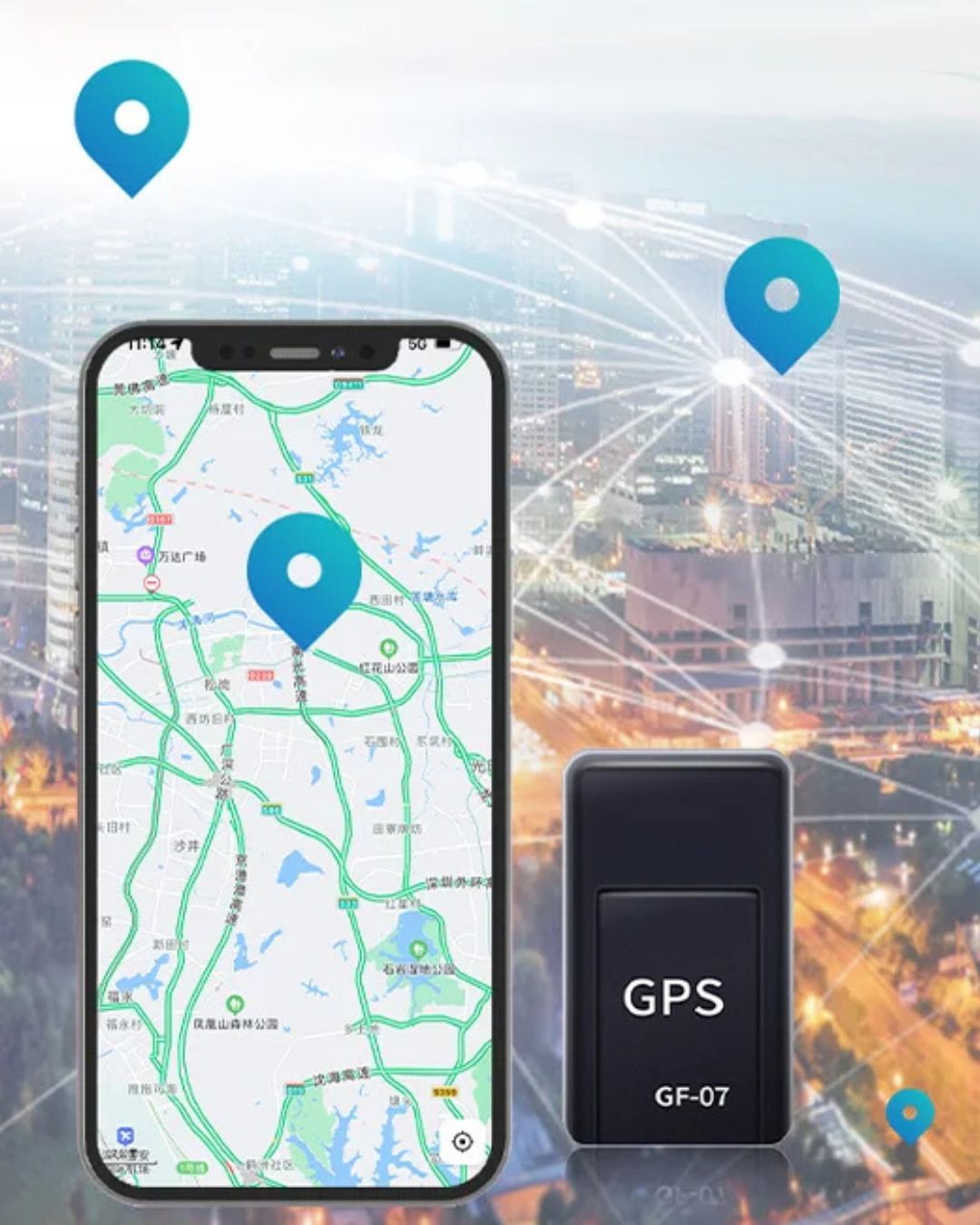 Mini GPS Tracker GF07 – Suivi en temps réel pour randonneurs & aventuriers