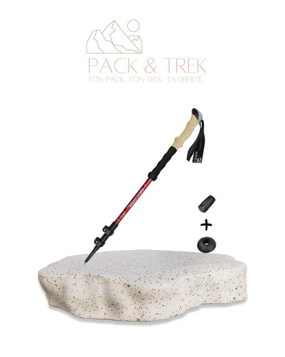Bâton de Randonnée Télescopique Antichoc – 135 cm