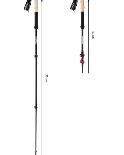 Naturehike Bâtons de Randonnée Télescopiques – Fibre de Carbone (2 pcs)