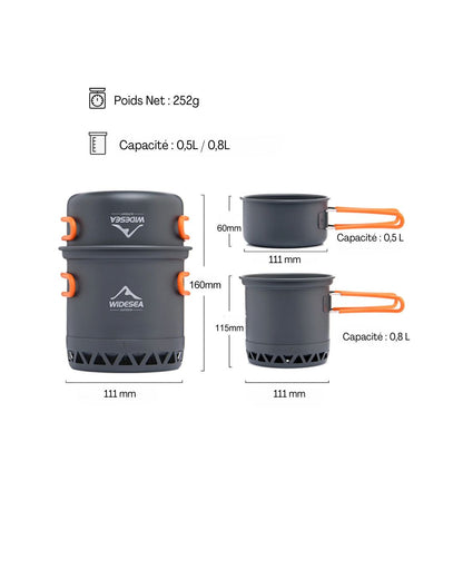 Set de cuisine compact Widesea  – L’essentiel pour cuisiner en plein air