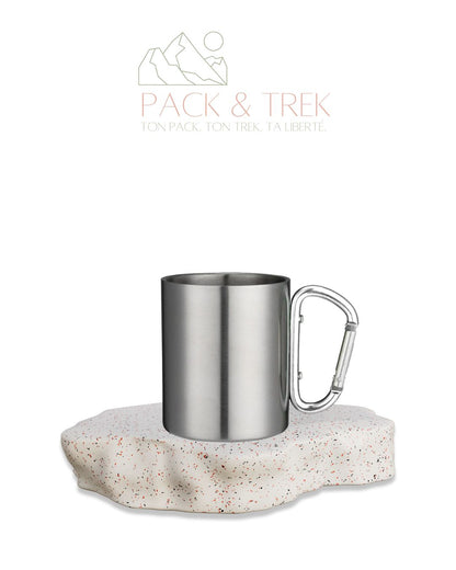 Tasse Inox 220ml avec Mousqueton – Ultra Résistante & Nomade