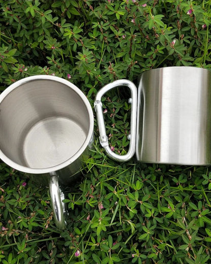 Tasse Inox 220ml avec Mousqueton – Ultra Résistante & Nomade