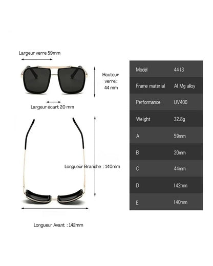 Lunettes de Randonnée VAGABON – Style Aviateur Rectangulaire UV400