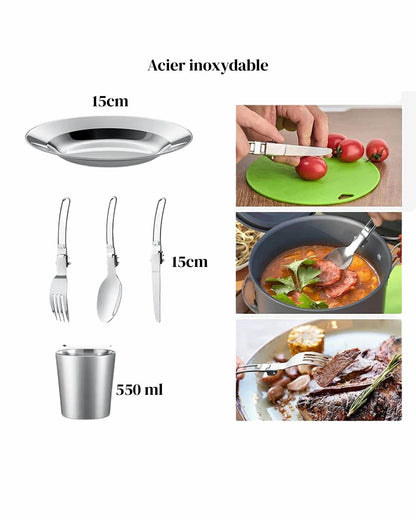 Camping Cookware Set – 2 personnes