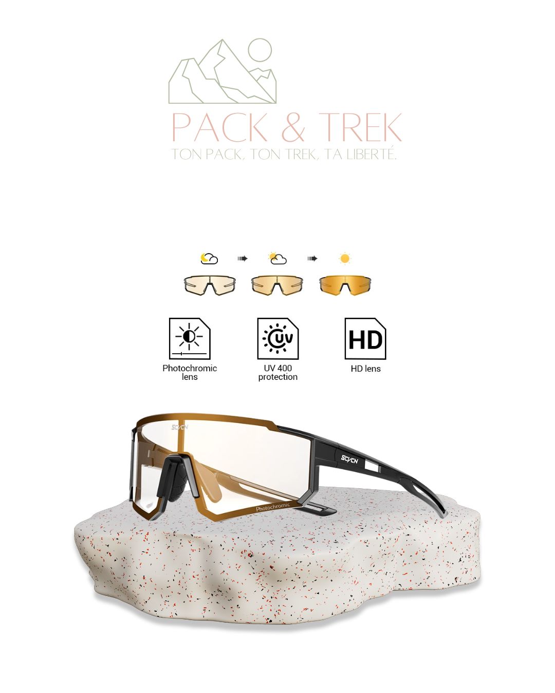 Lunettes de Randonnée Photochromiques - Vision Adaptative & Confort Tota
