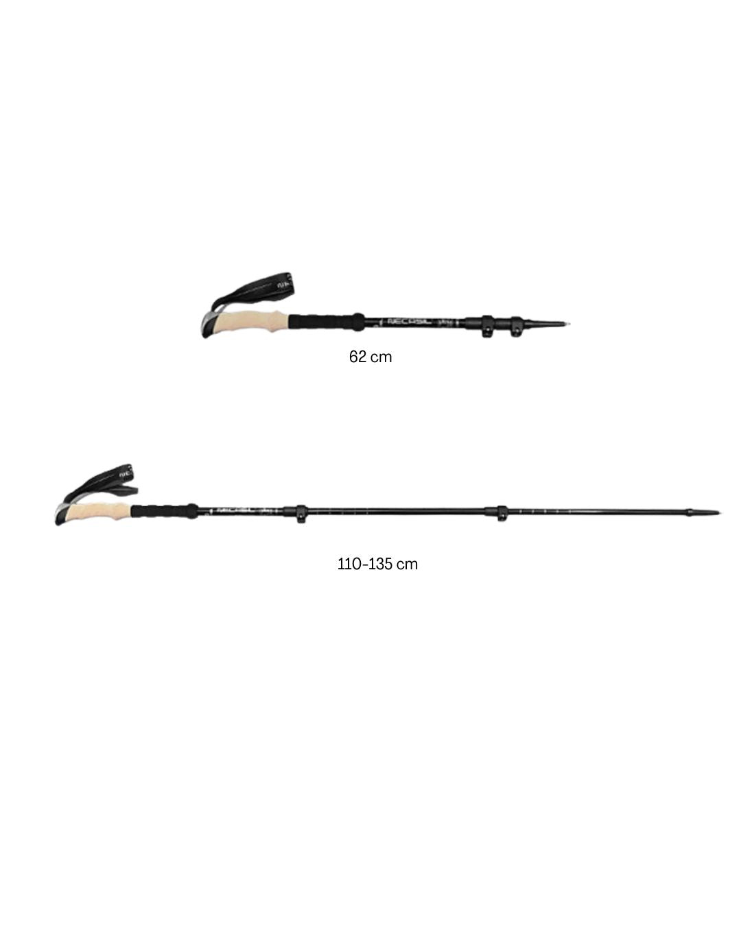 Bâton de Randonnée Télescopique Antichoc – 135 cm