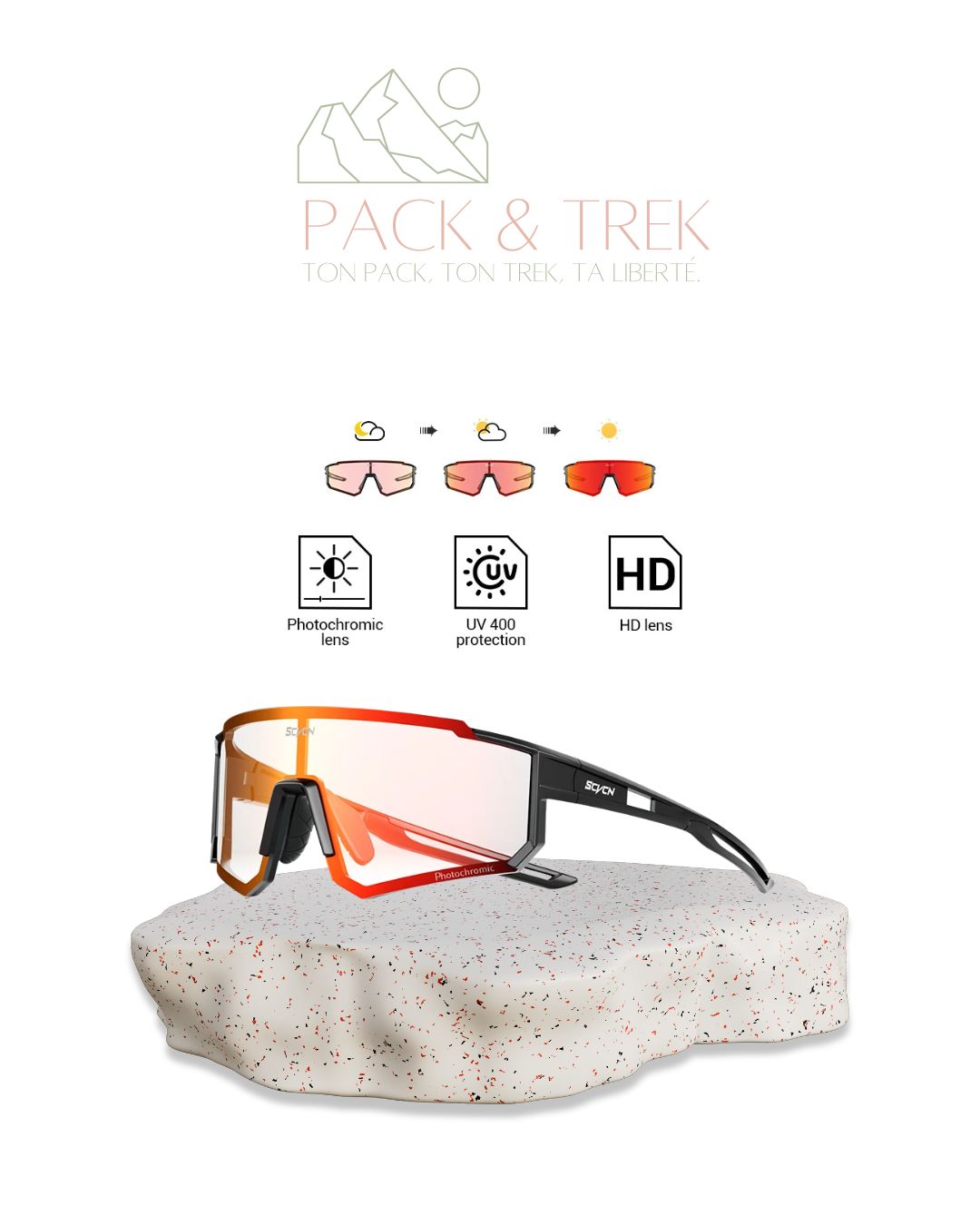 Lunettes de Randonnée Photochromiques - Vision Adaptative & Confort Tota