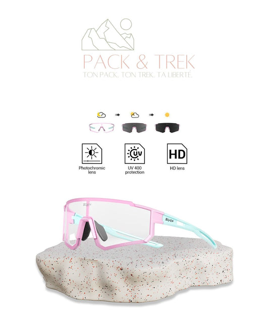 Lunettes de Randonnée Photochromiques Verre Noir – Vision Adaptative & Confort Total