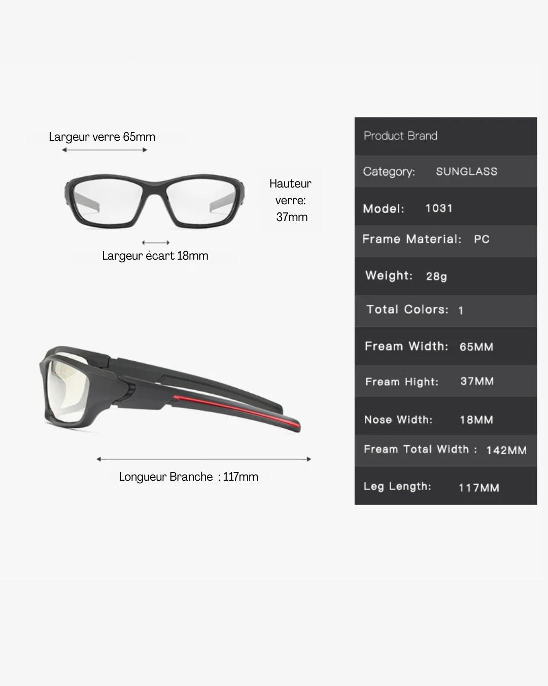 Lunettes de Randonnée – Polarisées pour Aventures Jour & Nuit