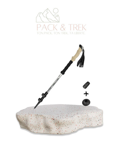 Bâton de Randonnée Télescopique Antichoc – 135 cm